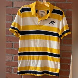AEROPOSTALE Polo Shirt Mens Size S Striped Multicolor Short Sleeve 100% Cotton
